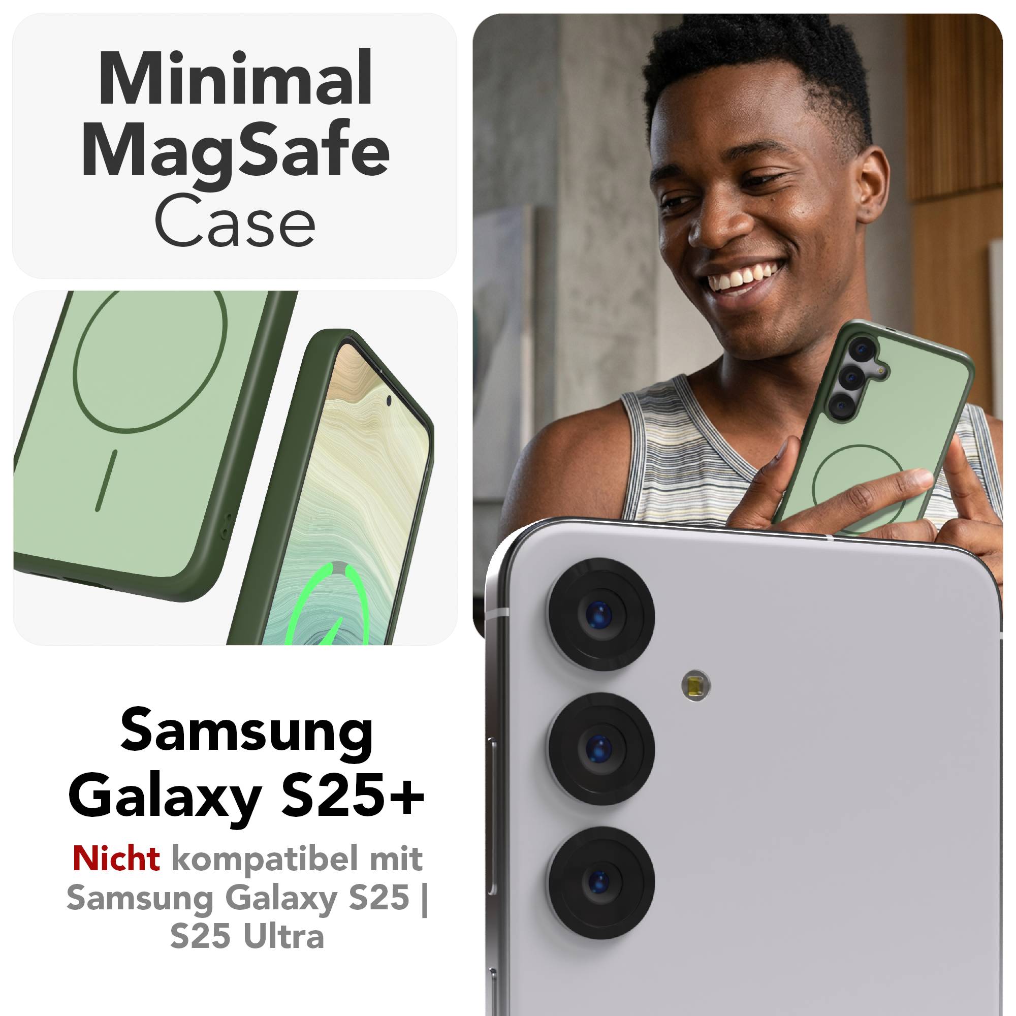 Samsung Galaxy S25 Plus Outdoor Bumper Hülle mit MagSafe Magnetring 