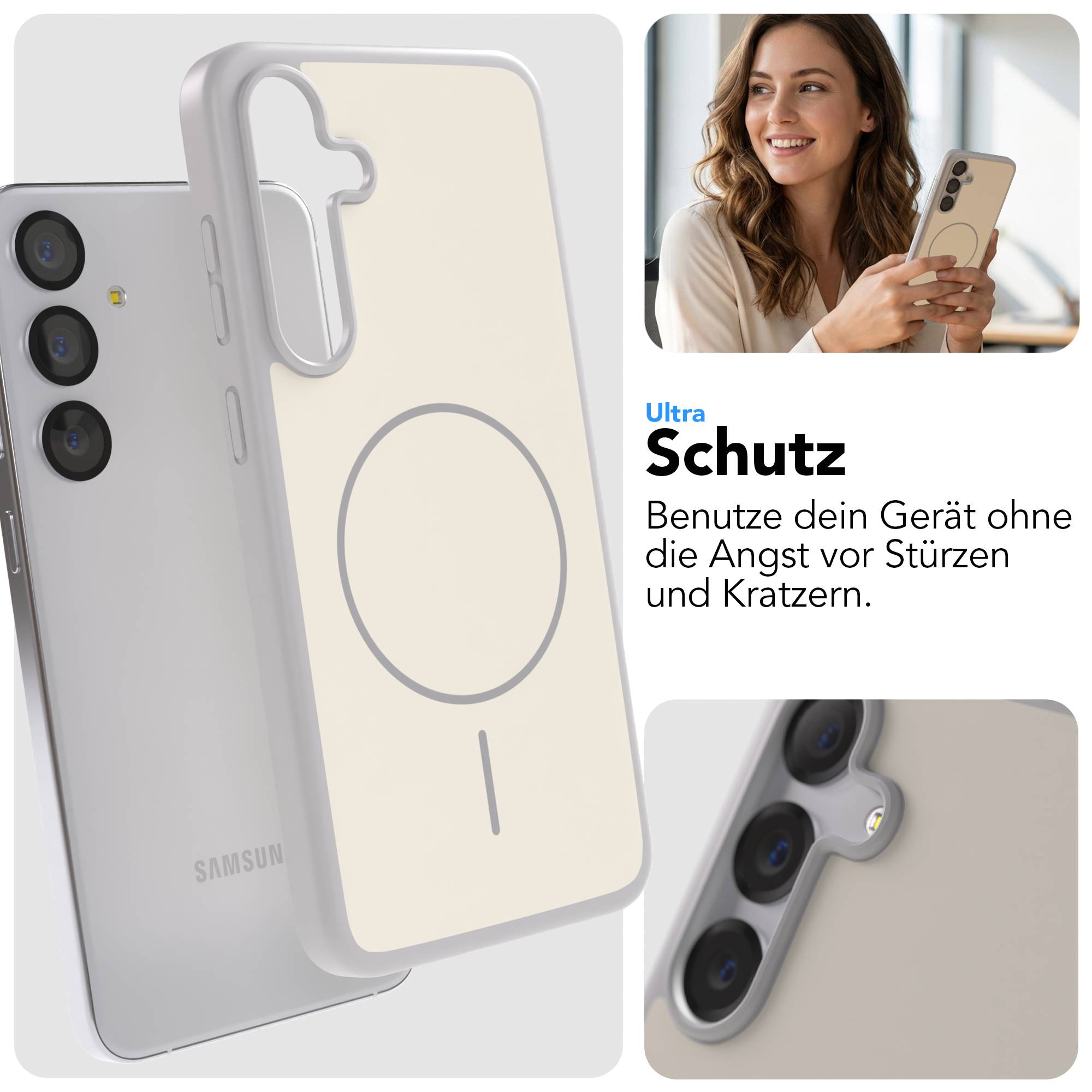 Samsung Galaxy S25 Plus Outdoor Bumper Hülle mit MagSafe Magnetring 