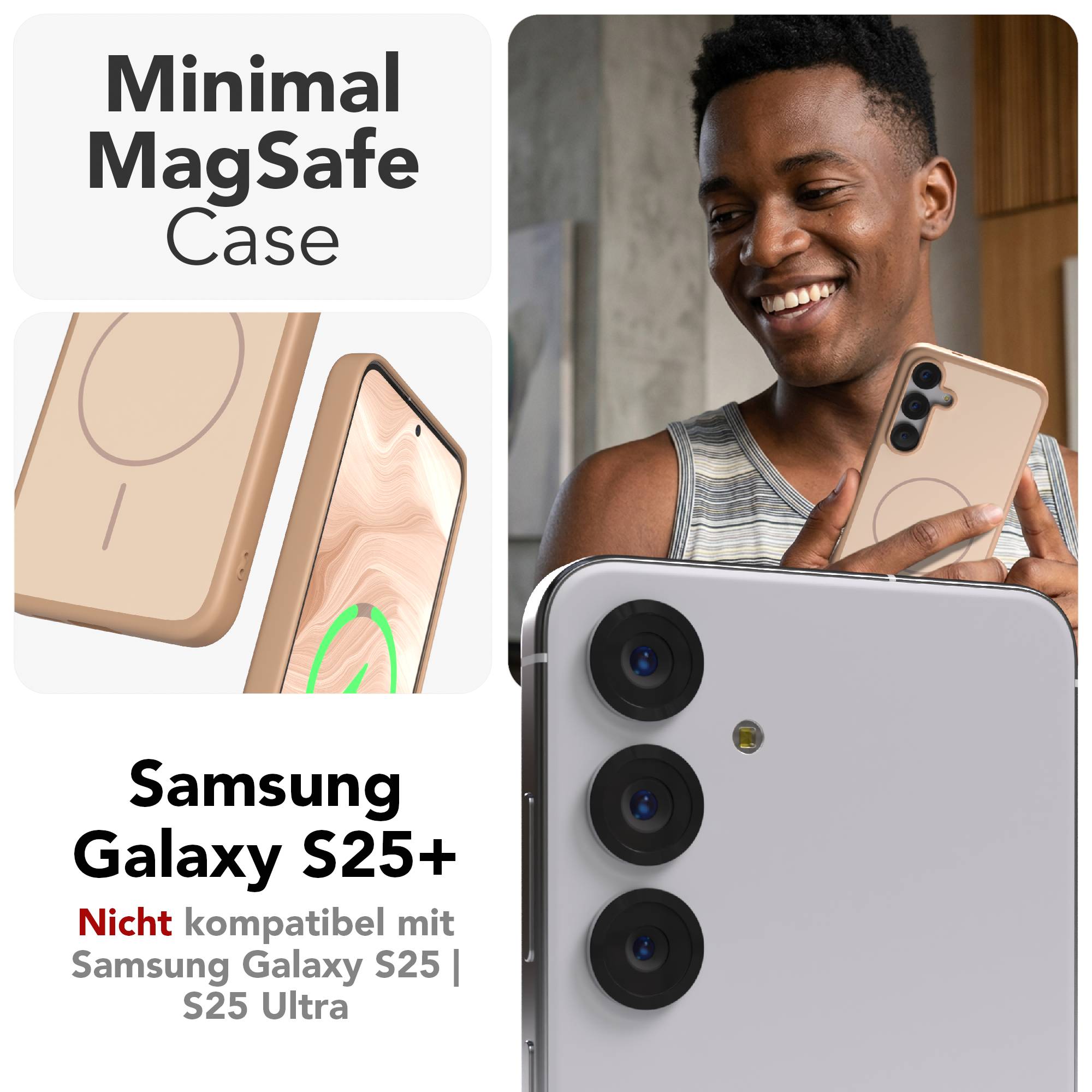 Samsung Galaxy S25 Plus Outdoor Bumper Hülle mit MagSafe Magnetring 