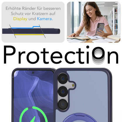 Samsung Galaxy S25 Plus Bumper Hülle mit drehbarem Ring MagSafe 