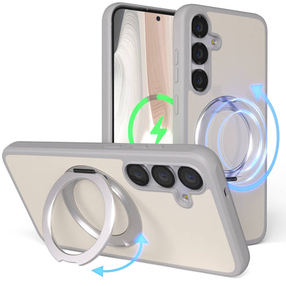 Samsung Galaxy S25 Plus Bumper Hülle mit drehbarem Ring MagSafe 