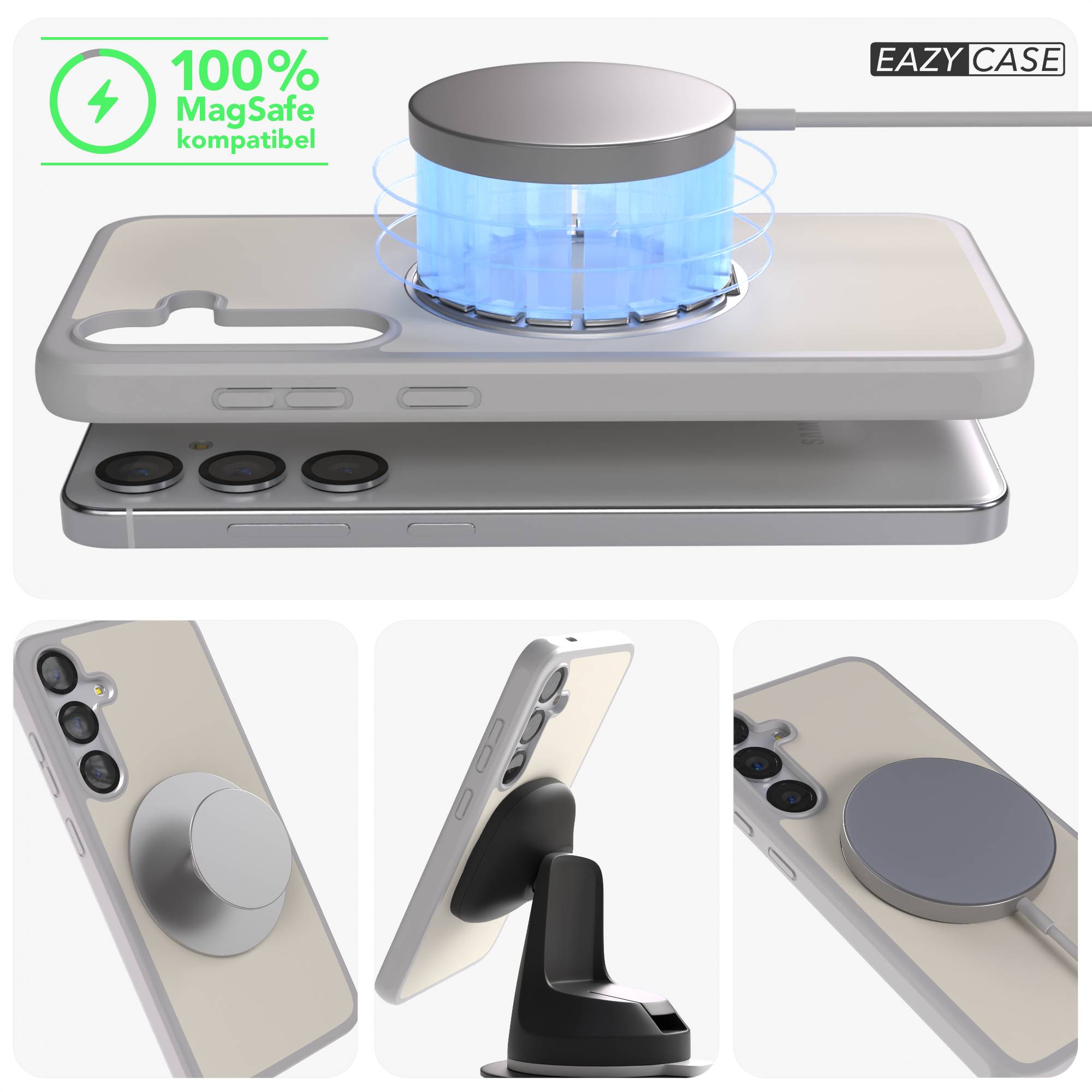 Samsung Galaxy S25 Plus Bumper Hülle mit drehbarem Ring MagSafe 