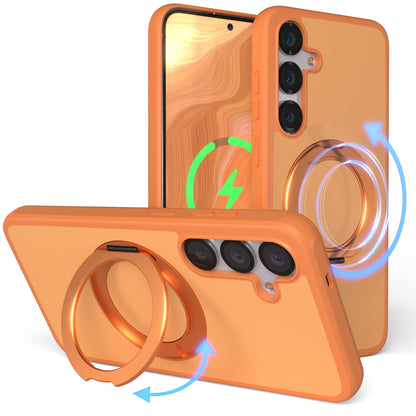 Samsung Galaxy S25 Plus Bumper Hülle mit drehbarem Ring MagSafe 