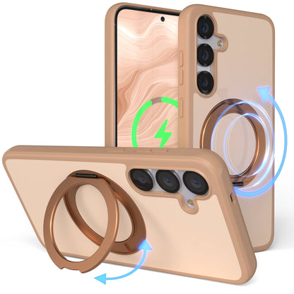 Samsung Galaxy S25 Plus Bumper Hülle mit drehbarem Ring MagSafe 