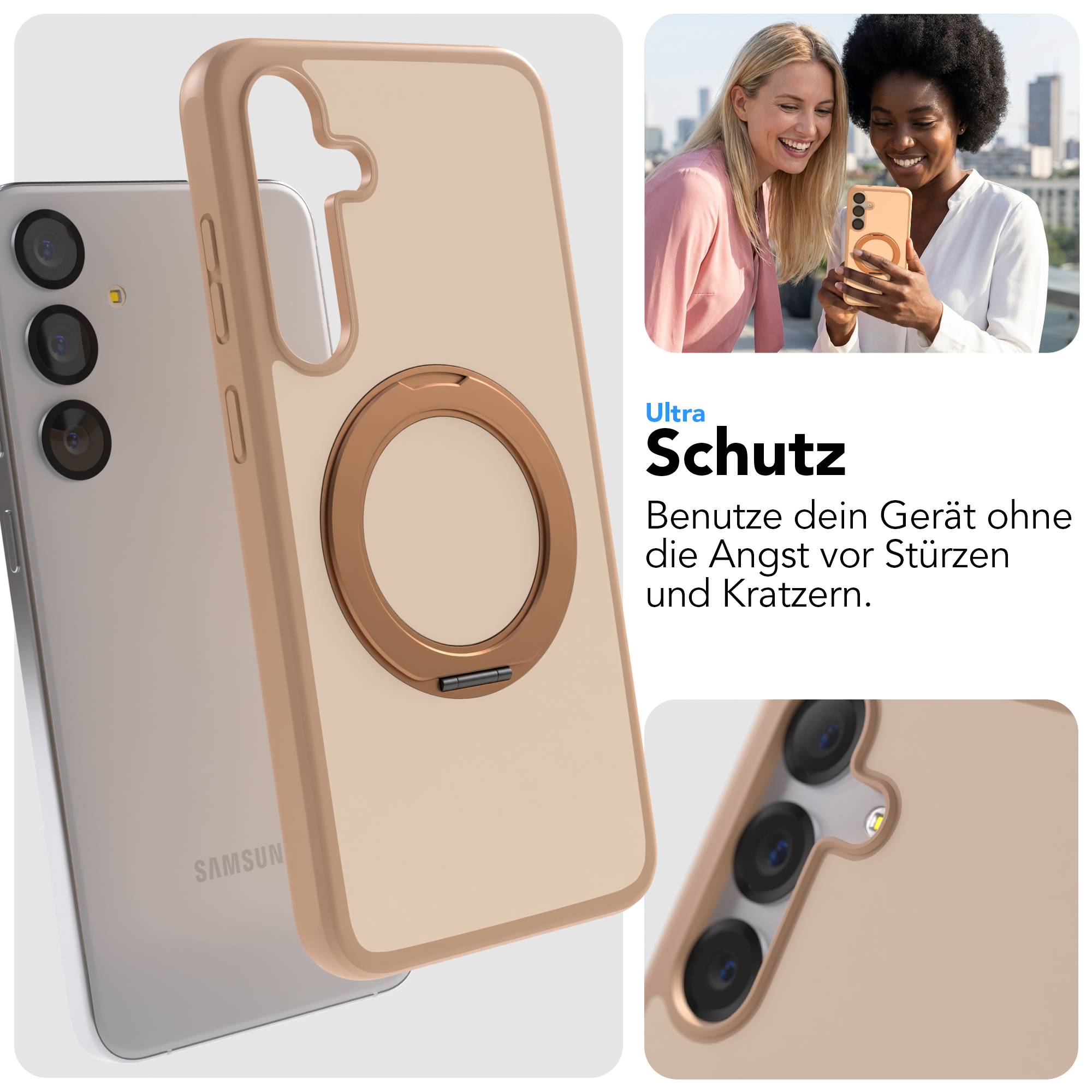 Samsung Galaxy S25 Plus Bumper Hülle mit drehbarem Ring MagSafe 
