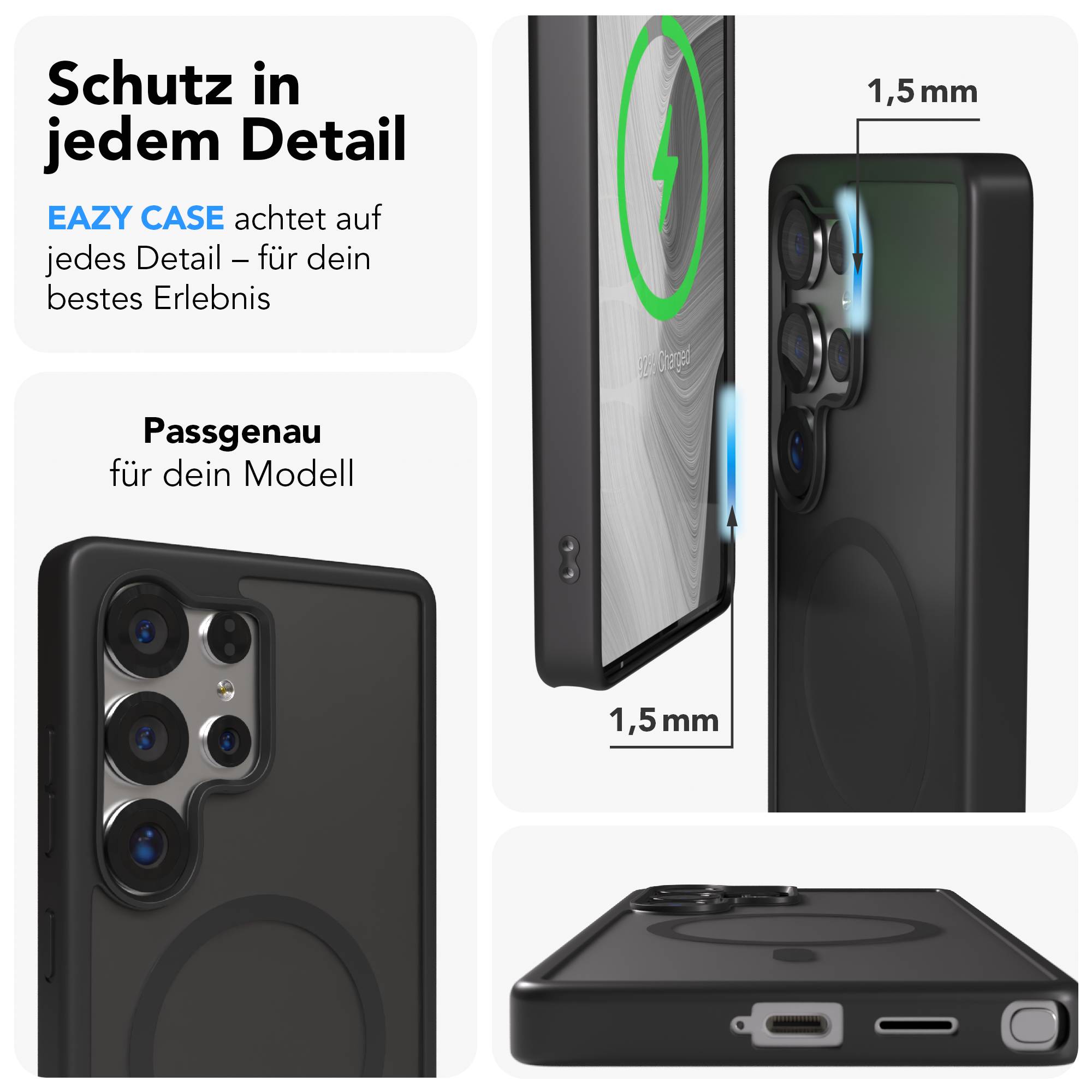 Samsung Galaxy S25 Ultra Bumper Hülle mit MagSafe Magnetring 