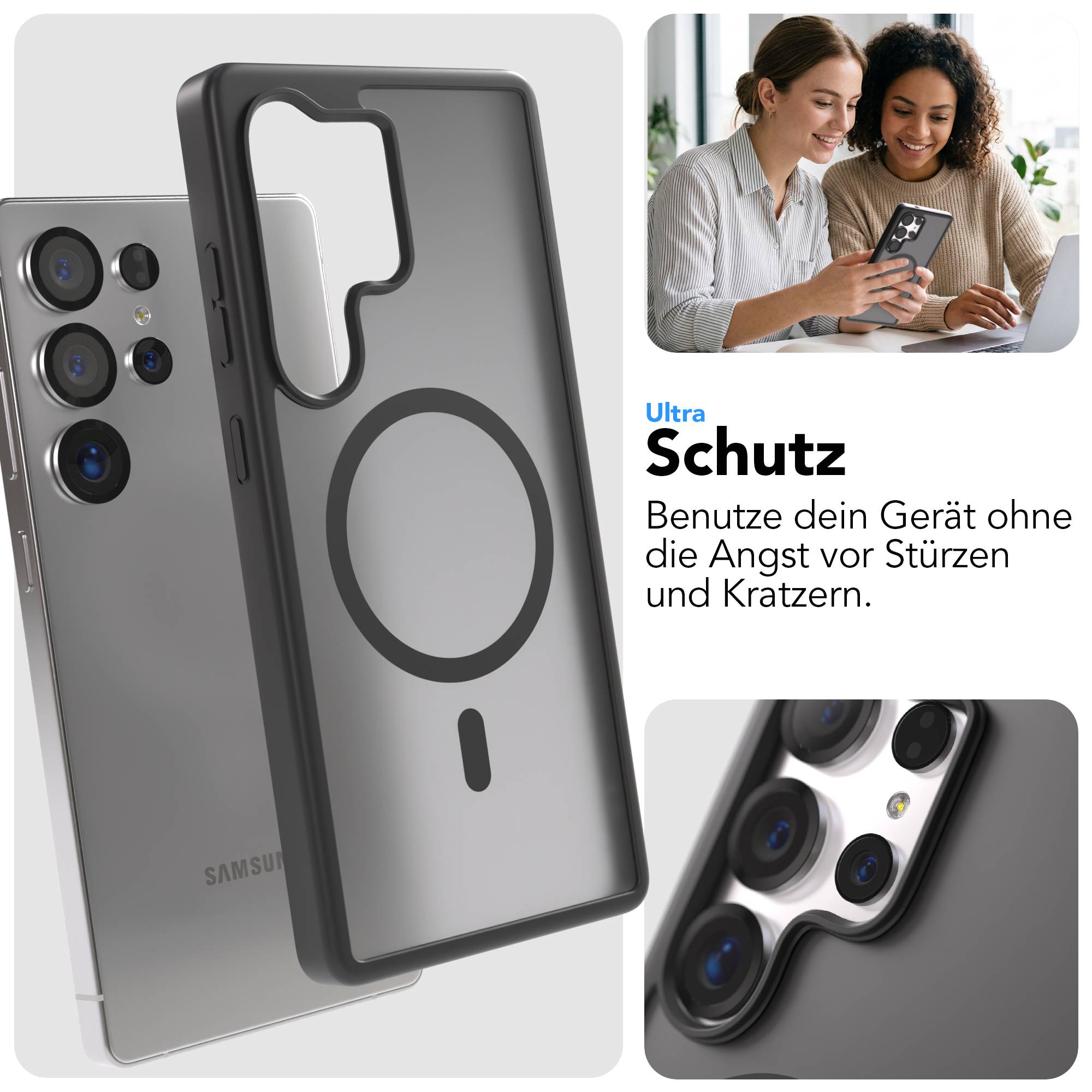 Samsung Galaxy S25 Ultra Bumper Hülle mit MagSafe Magnetring 