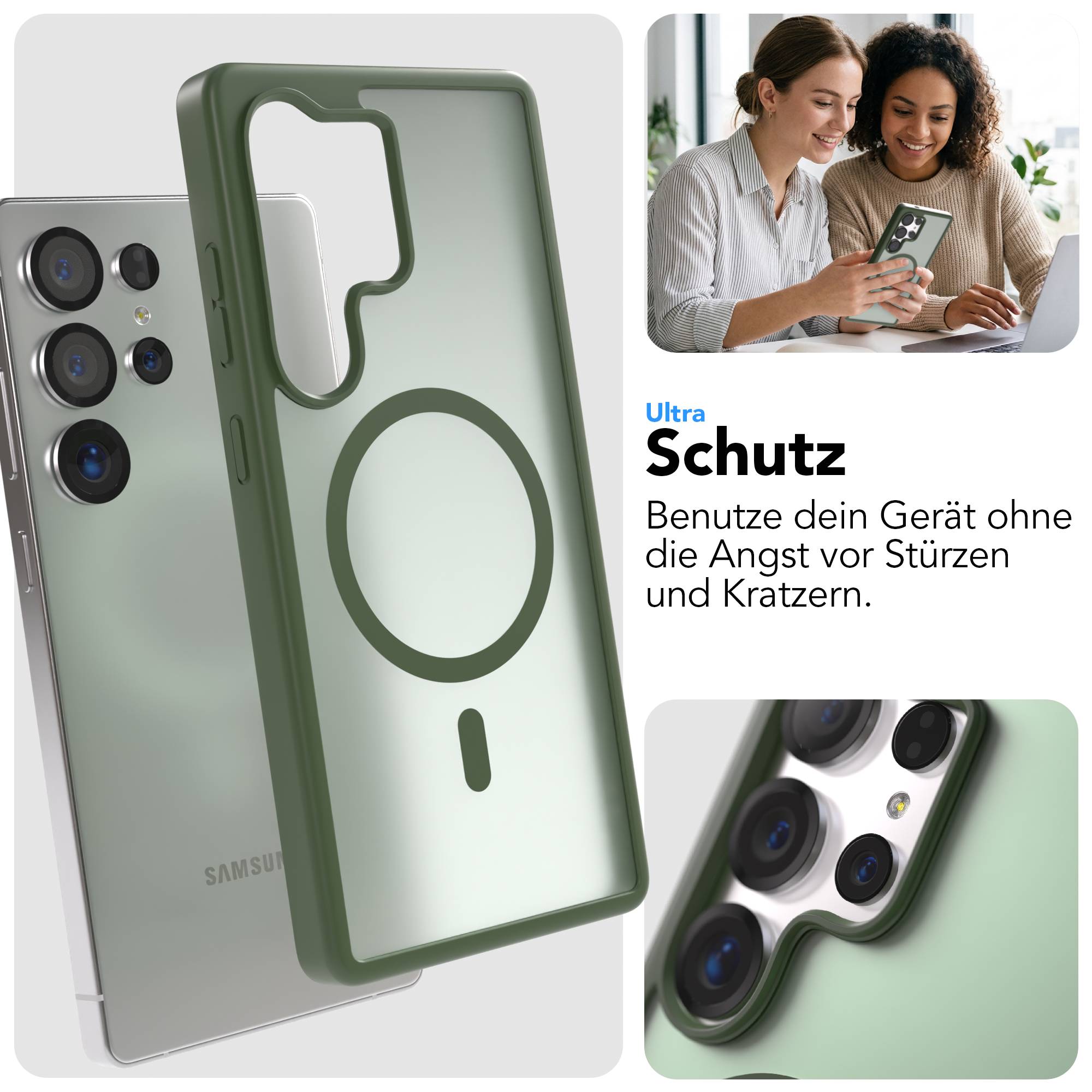 Samsung Galaxy S25 Ultra Bumper Hülle mit MagSafe Magnetring 