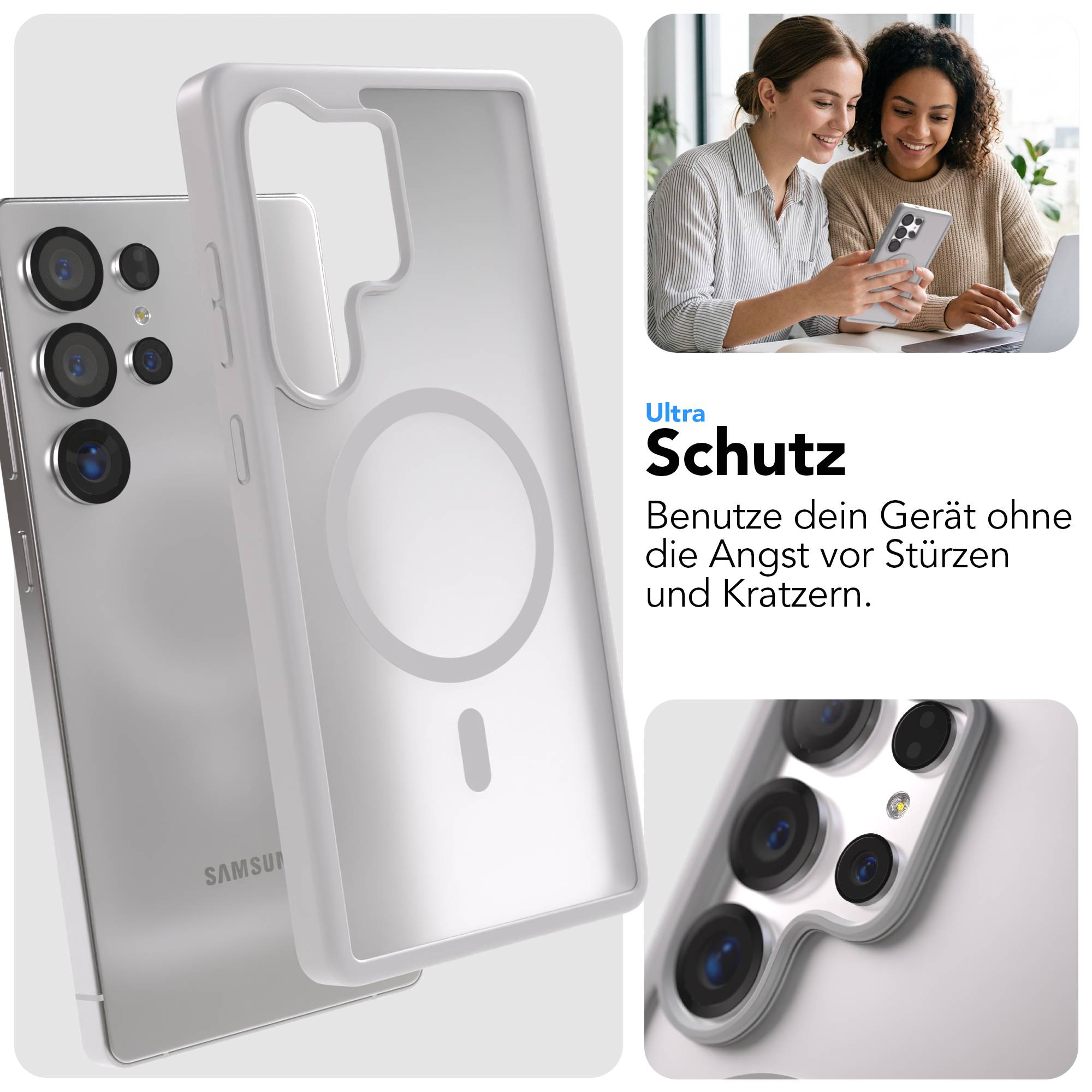 Samsung Galaxy S25 Ultra Bumper Hülle mit MagSafe Magnetring 