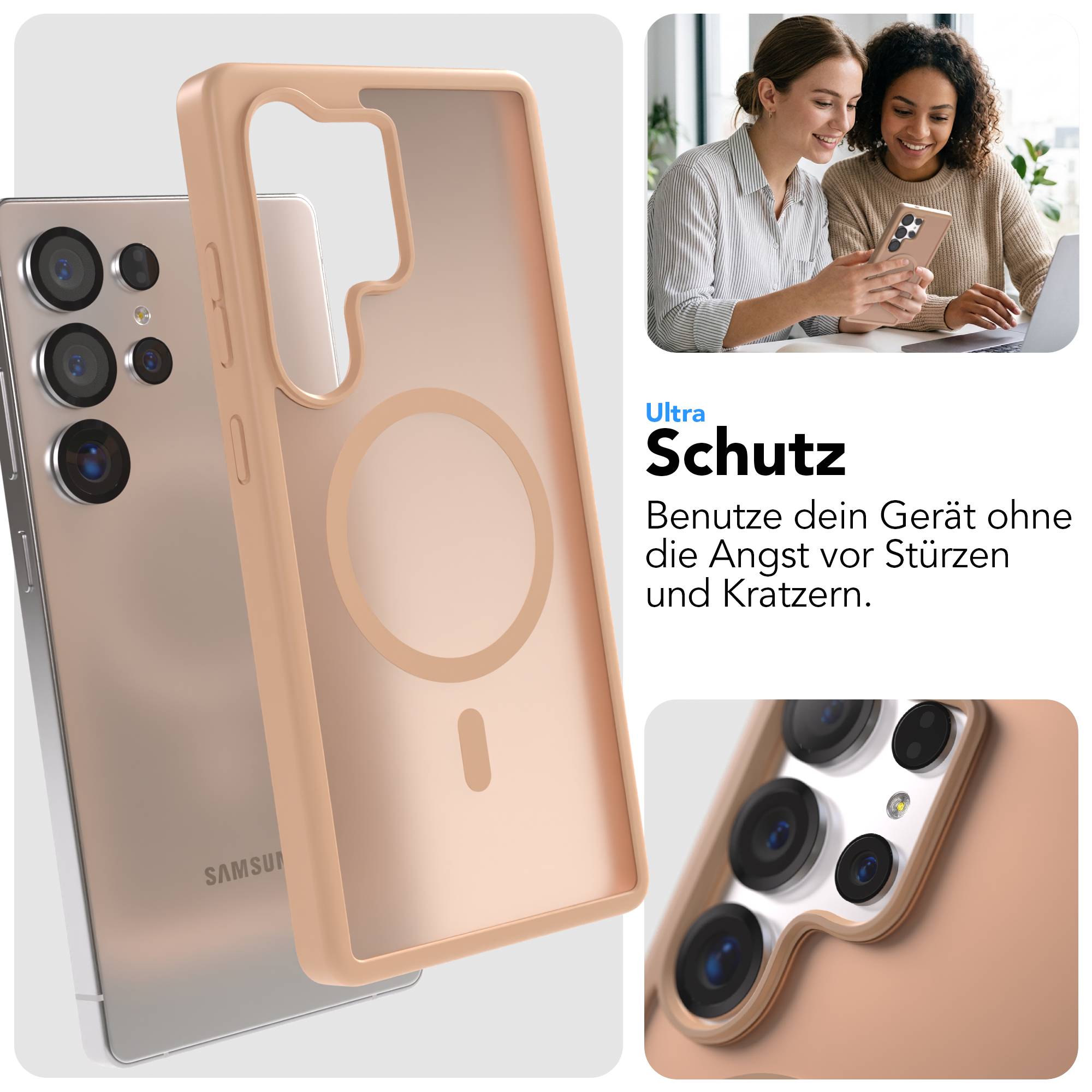 Samsung Galaxy S25 Ultra Bumper Hülle mit MagSafe Magnetring 
