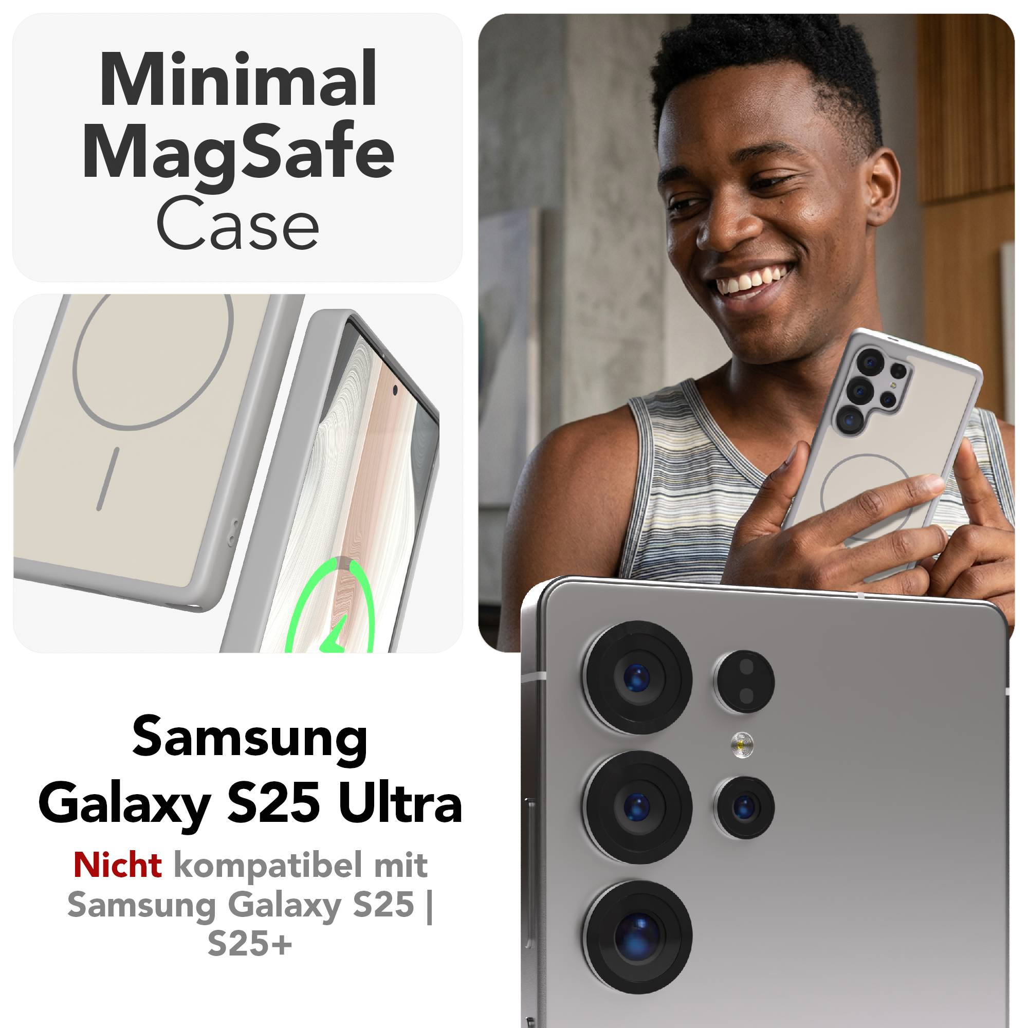 Samsung Galaxy S25 Ultra Bumper Hülle mit MagSafe Outdoor Case 
