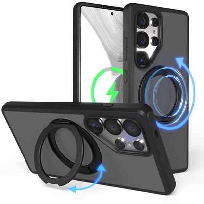 Samsung Galaxy S25 Ultra Bumper Hülle mit drehbarem Ring und MagSafe 