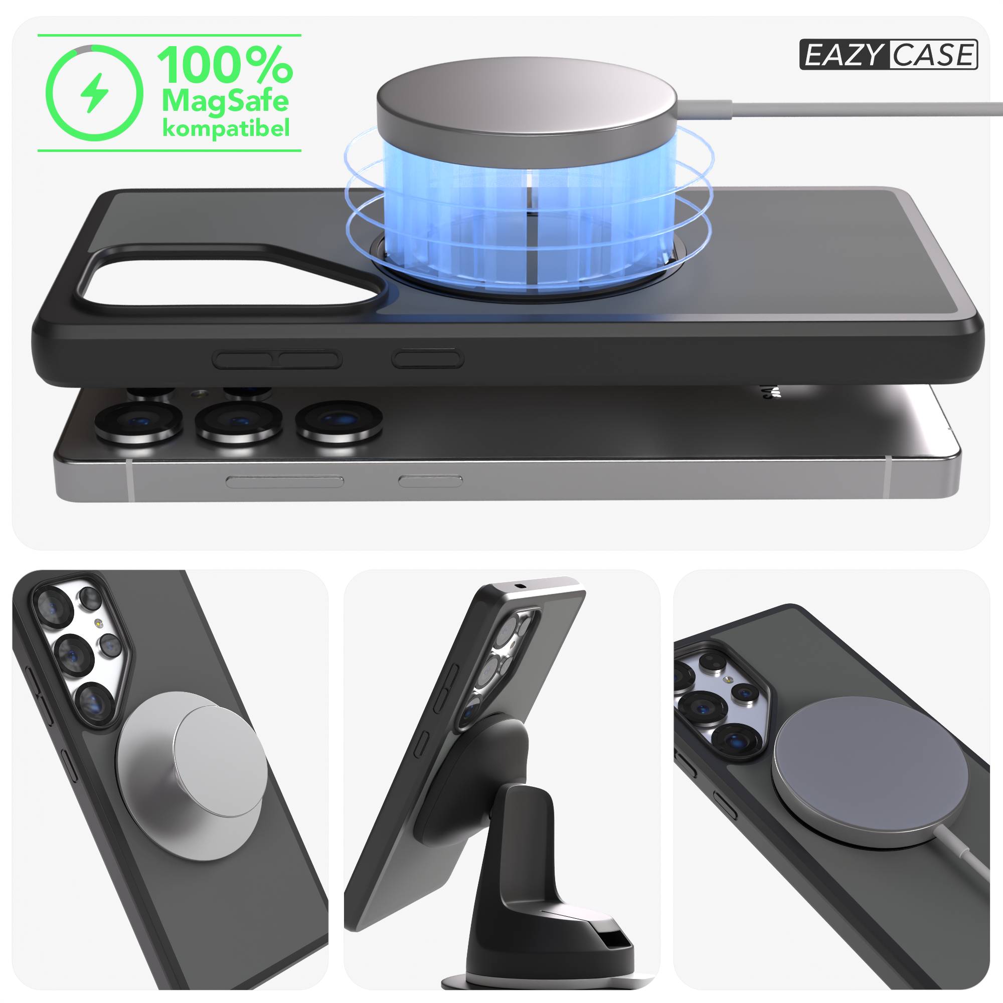 Samsung Galaxy S25 Ultra Bumper Hülle mit drehbarem Ring und MagSafe 