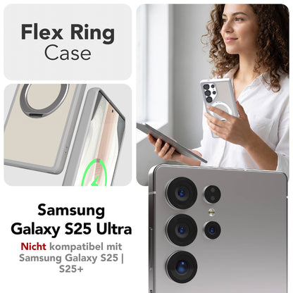 Samsung Galaxy S25 Ultra Bumper Hülle mit drehbarem Ring und MagSafe 