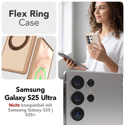 Samsung Galaxy S25 Ultra Bumper Hülle mit drehbarem Ring und MagSafe 
