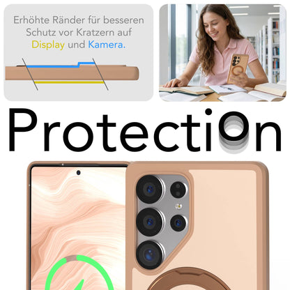 Samsung Galaxy S25 Ultra Bumper Hülle mit drehbarem Ring und MagSafe 