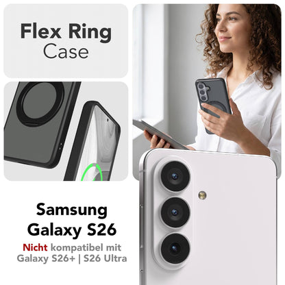 Samsung Galaxy S26 Bumper Hülle mit drehbarem Ring und MagSafe Funktion 