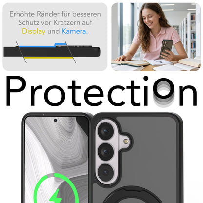 Samsung Galaxy S26 Bumper Hülle mit drehbarem Ring und MagSafe Funktion 