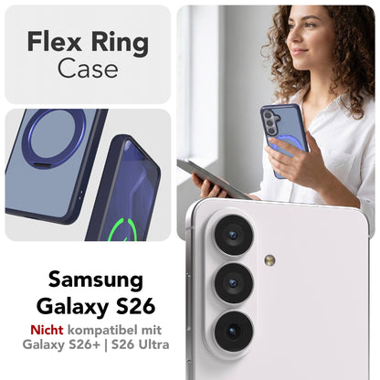 Samsung Galaxy S26 Bumper Hülle mit drehbarem Ring und MagSafe Funktion 