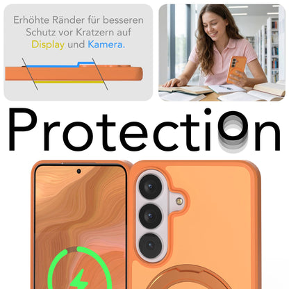 Samsung Galaxy S26 Bumper Hülle mit drehbarem Ring und MagSafe Funktion 