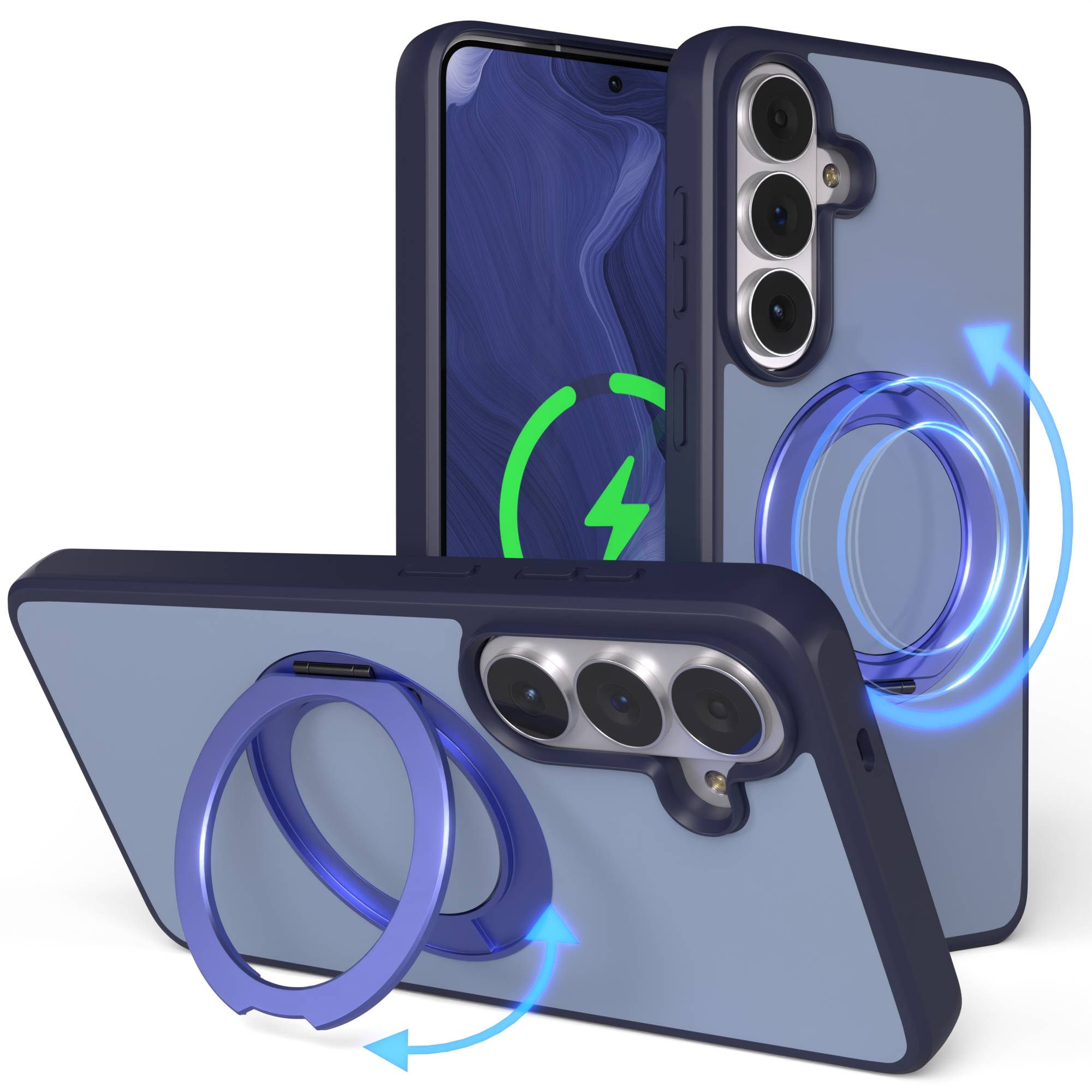 Samsung Galaxy S26 Plus Bumper Hülle mit drehbarem MagSafe Ring 