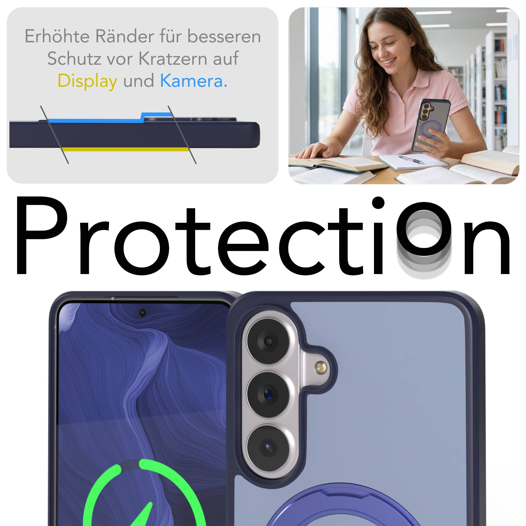 Samsung Galaxy S26 Plus Bumper Hülle mit drehbarem MagSafe Ring 