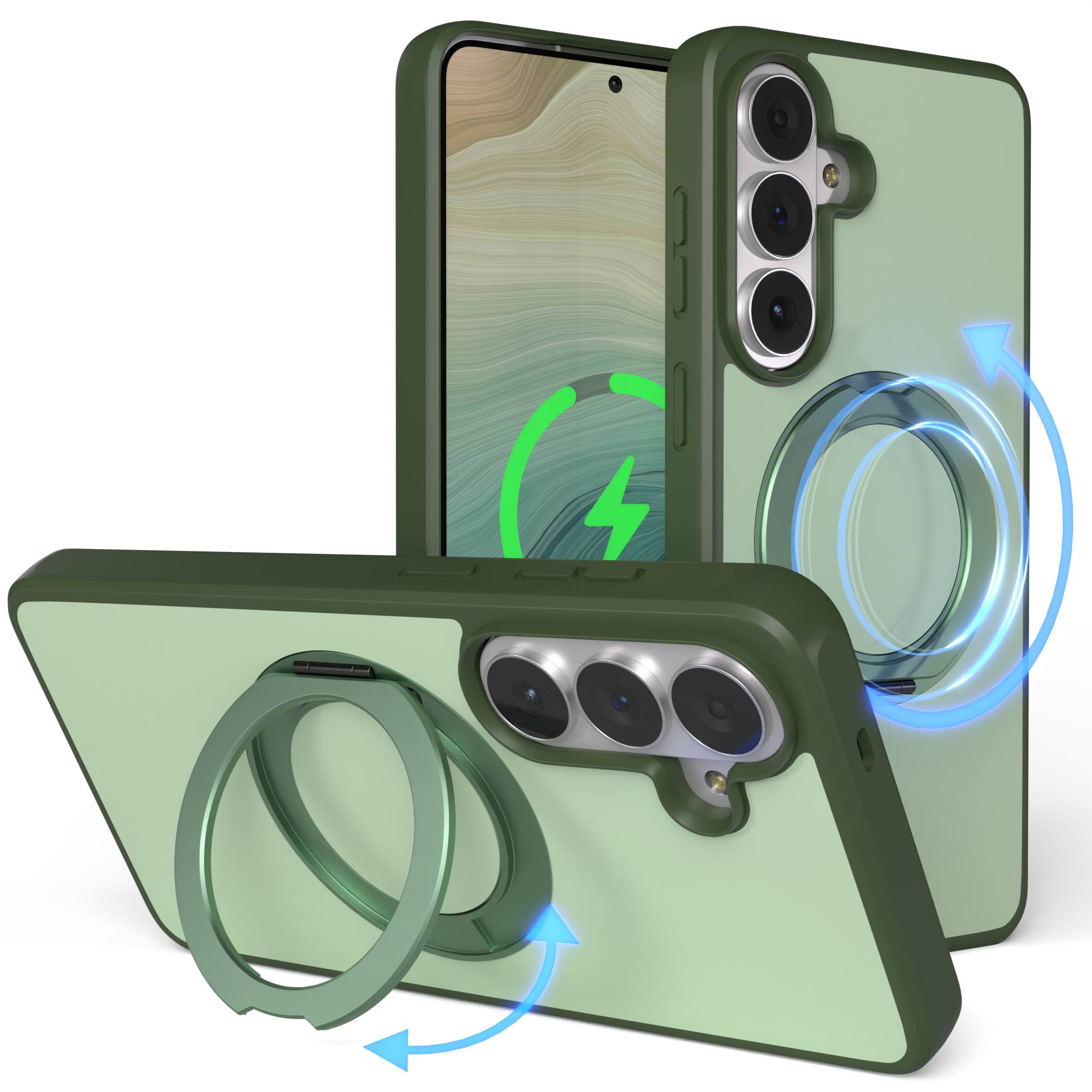 Samsung Galaxy S26 Plus Bumper Hülle mit drehbarem MagSafe Ring 