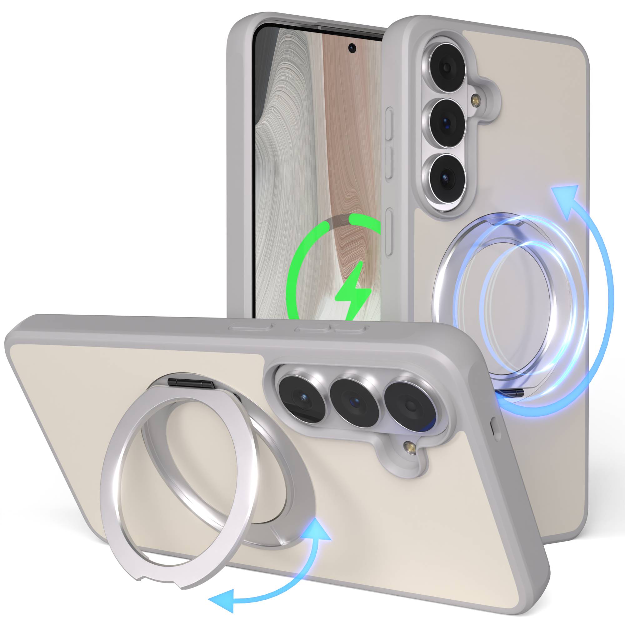 Samsung Galaxy S26 Plus Bumper Hülle mit drehbarem MagSafe Ring 