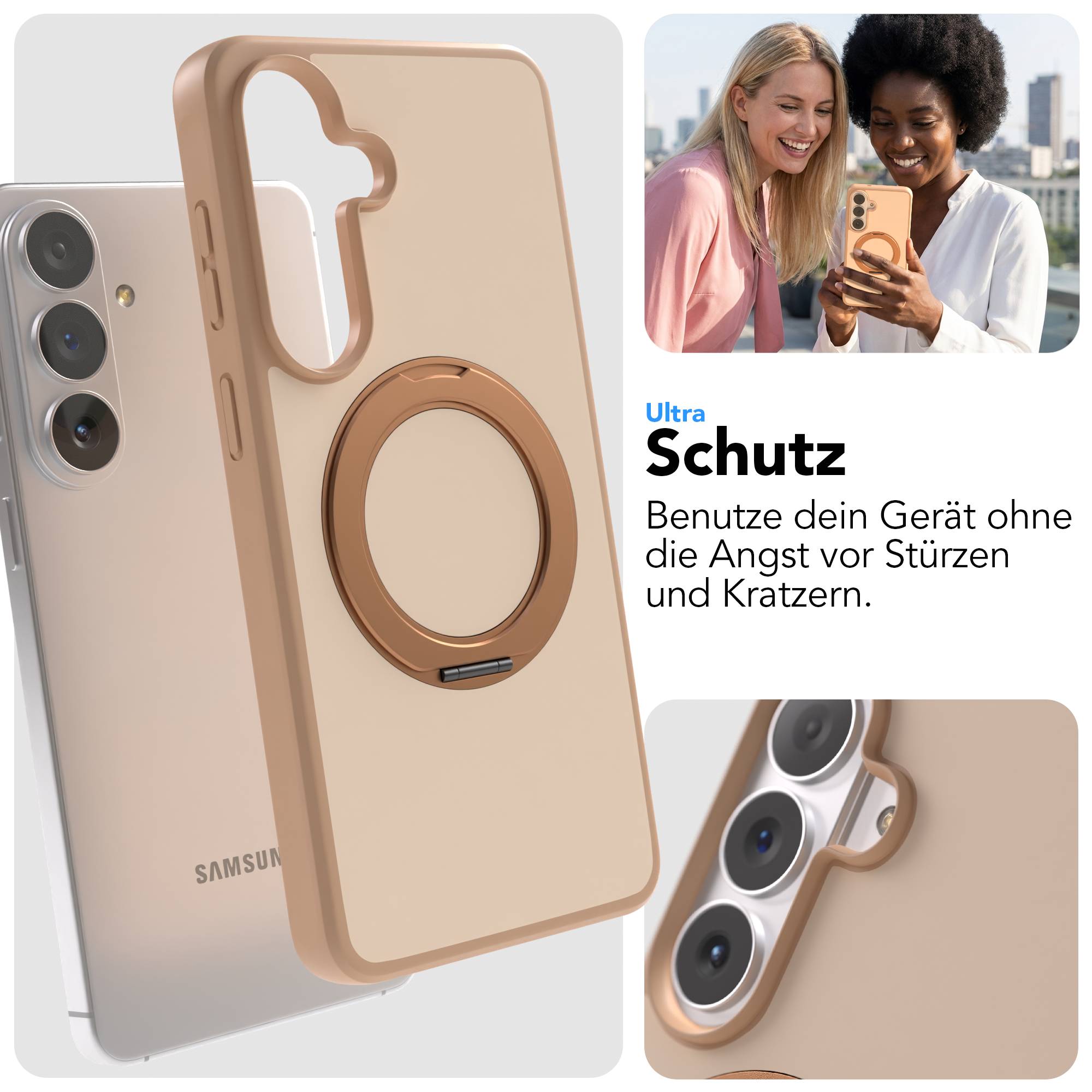 Samsung Galaxy S26 Plus Bumper Hülle mit drehbarem MagSafe Ring 