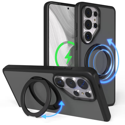 Samsung Galaxy S26 Ultra Bumper Hülle mit drehbarem Ring und MagSafe Funktion 