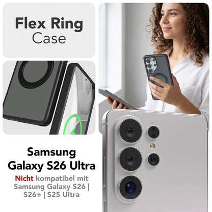 Samsung Galaxy S26 Ultra Bumper Hülle mit drehbarem Ring und MagSafe Funktion 