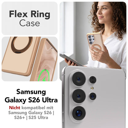Samsung Galaxy S26 Ultra Bumper Hülle mit drehbarem Ring und MagSafe Funktion 