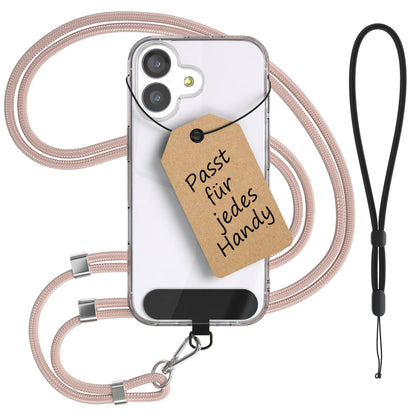 Universal Handykette mit Einlege-Pad und Karabiner für Smartphones 