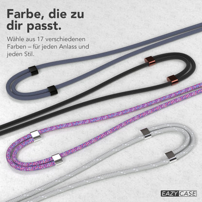 Universal Handykette mit Einlege-Pad und Karabiner für Smartphones 