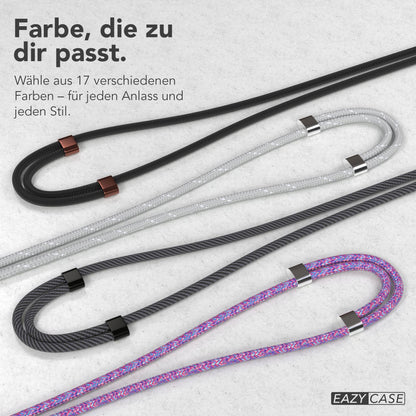 Universal Handykette mit Einlege-Pad und Karabiner für Smartphones 