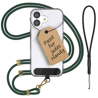 Universal Handykette mit Einlege-Pad und Karabiner für Smartphones 