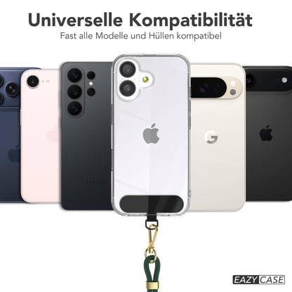 Universal Handykette mit Einlege-Pad und Karabiner für Smartphones 