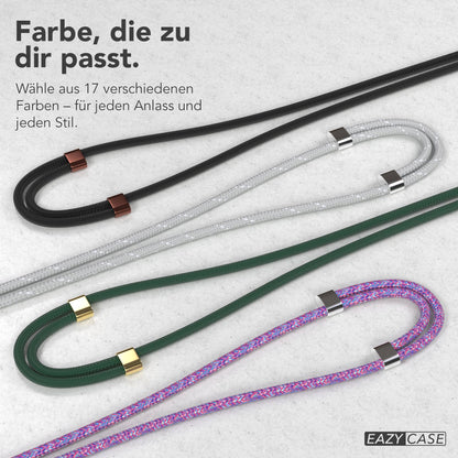 Universal Handykette mit Einlege-Pad und Karabiner für Smartphones 