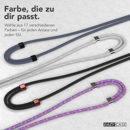 Universal Handykette mit Einlege-Pad und Karabiner für Smartphones 