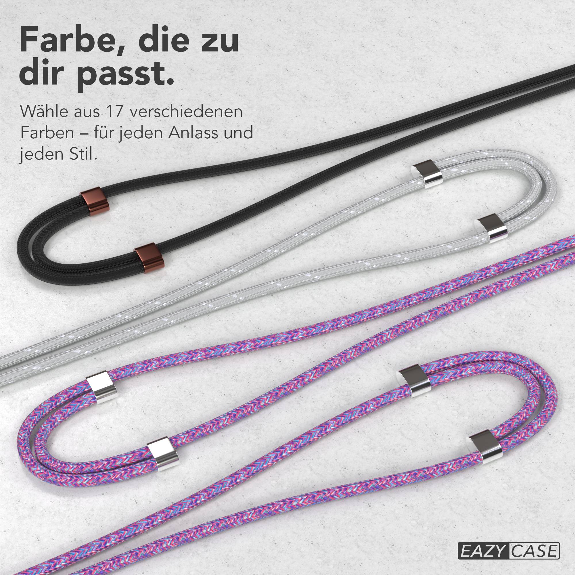 Universal Handykette mit Einlege-Pad und Karabiner für Smartphones 