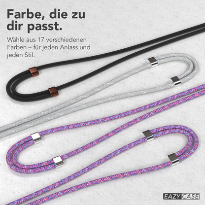 Universal Handykette mit Einlege-Pad und Karabiner für Smartphones 