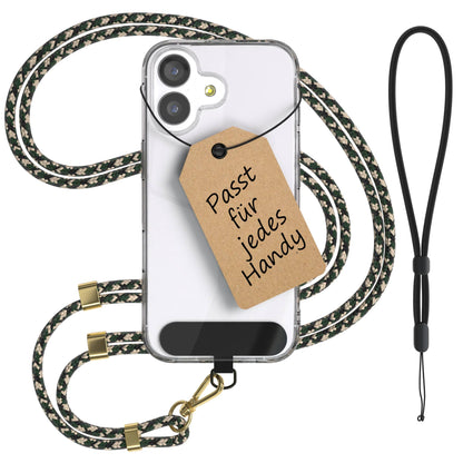 Universal Handykette mit Einlege-Pad und Karabiner für Smartphones 