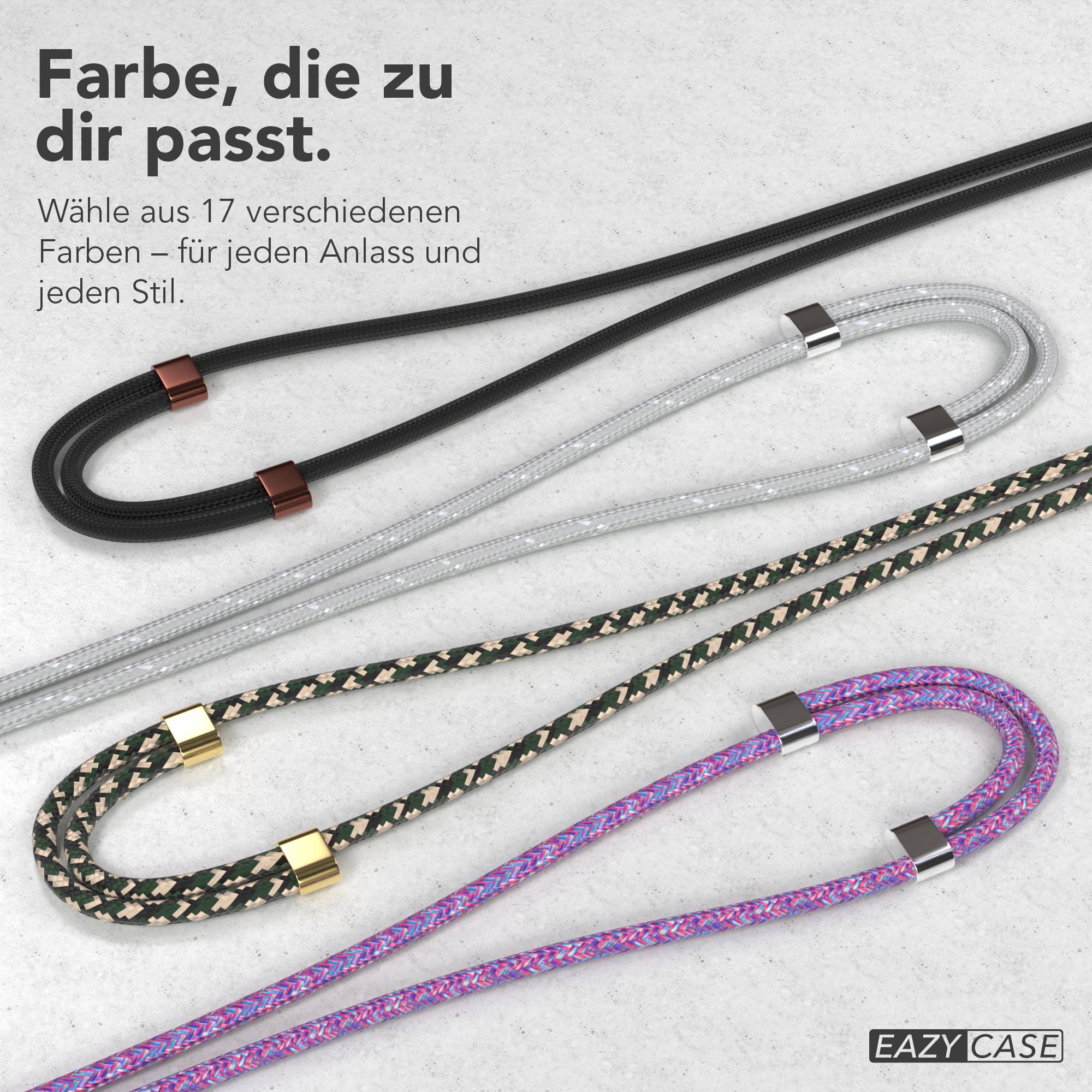 Universal Handykette mit Einlege-Pad und Karabiner für Smartphones 