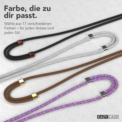 Universal Handykette mit Einlege-Pad und Karabiner für Smartphones 