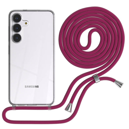 Samsung Galaxy S25 FE transparente Handykette mit verstellbarer Kordel TPU Hülle 