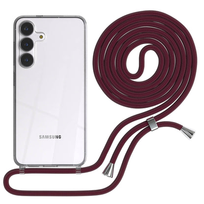 Samsung Galaxy S25 FE transparente Handykette mit verstellbarer Kordel TPU Hülle 