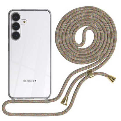 Samsung Galaxy S25 FE transparente Handykette mit verstellbarer Kordel TPU Hülle 