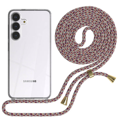 Samsung Galaxy S25 FE transparente Handykette mit verstellbarer Kordel TPU Hülle 