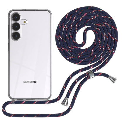 Samsung Galaxy S25 FE transparente Handykette mit verstellbarer Kordel TPU Hülle 