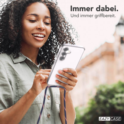 Samsung Galaxy S25 FE transparente Handykette mit verstellbarer Kordel TPU Hülle 